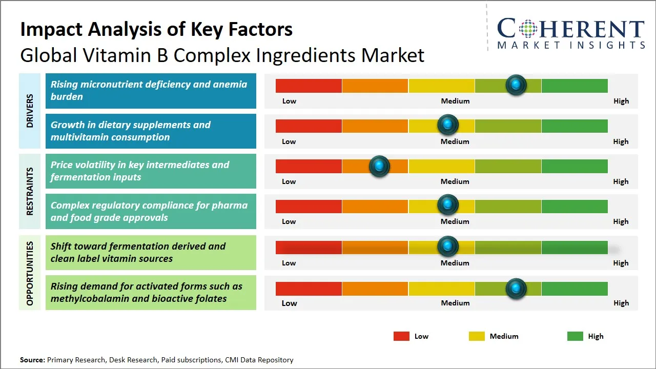 Vitamin B Complex Ingredients Market Key Factors